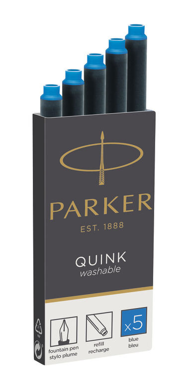 Naboje atramentowe zmywalne niebieskie 5szt. Parker